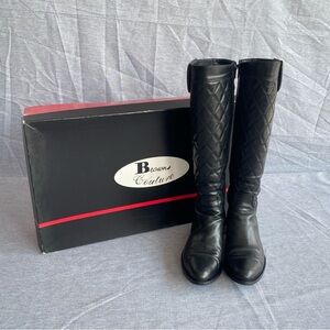 🇮🇹 Made in Italy - Browns Couture | Leather Quilted Knee High Boots - Size 36